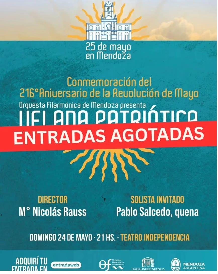 Velada Patriótica poster with Maestro Nicolas Rauss conducting